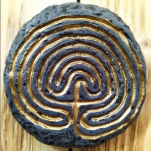 Labyrinth Stone Ornament