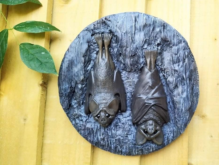 Bats Garden Wall Plaque Ornament