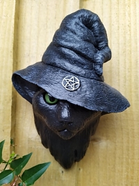 Witchy Cat Wall Plaque